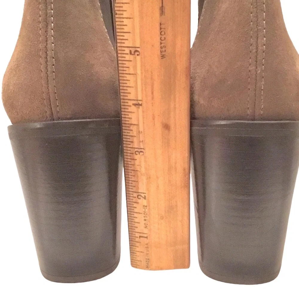 Shellys London ASHLEY Y2K Chelsea Ankle Boots Taupe Suede Pull-on Boot Size: 10